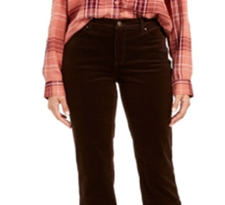 Charter Club Women's Lexington Tummy Control Corduroy Pants Brown Size 14X4