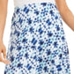 JM Collection Women's Printed MIDI Skirt Blue Size XS
