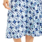 JM Collection Women's Printed MIDI Skirt Blue Size XS