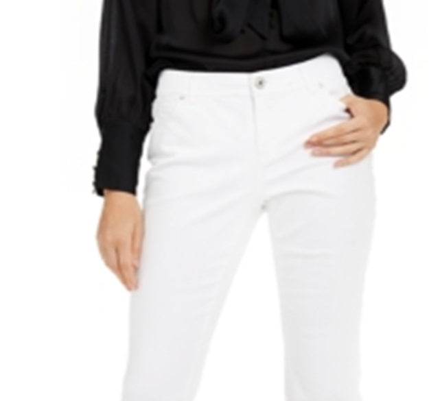 INC International Concepts Women's Bootcut Jeans -White Size 6