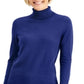 JM Collection Women's Turtleneck Sweater Purple Size M