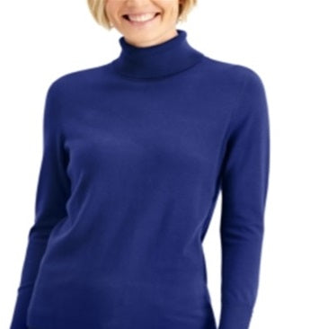 JM Collection Women's Turtleneck Sweater Purple Size M