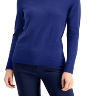 JM Collection Women's Turtleneck Sweater Purple Size M