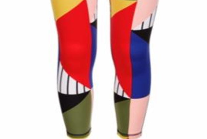 Ideology Big Girl's Color blocked High Rise Ankle Leggings Multi Size M
