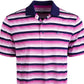 Attack Life By Greg Norman Men's Roadmap Striped Polo Casual Shirt Purple Size S