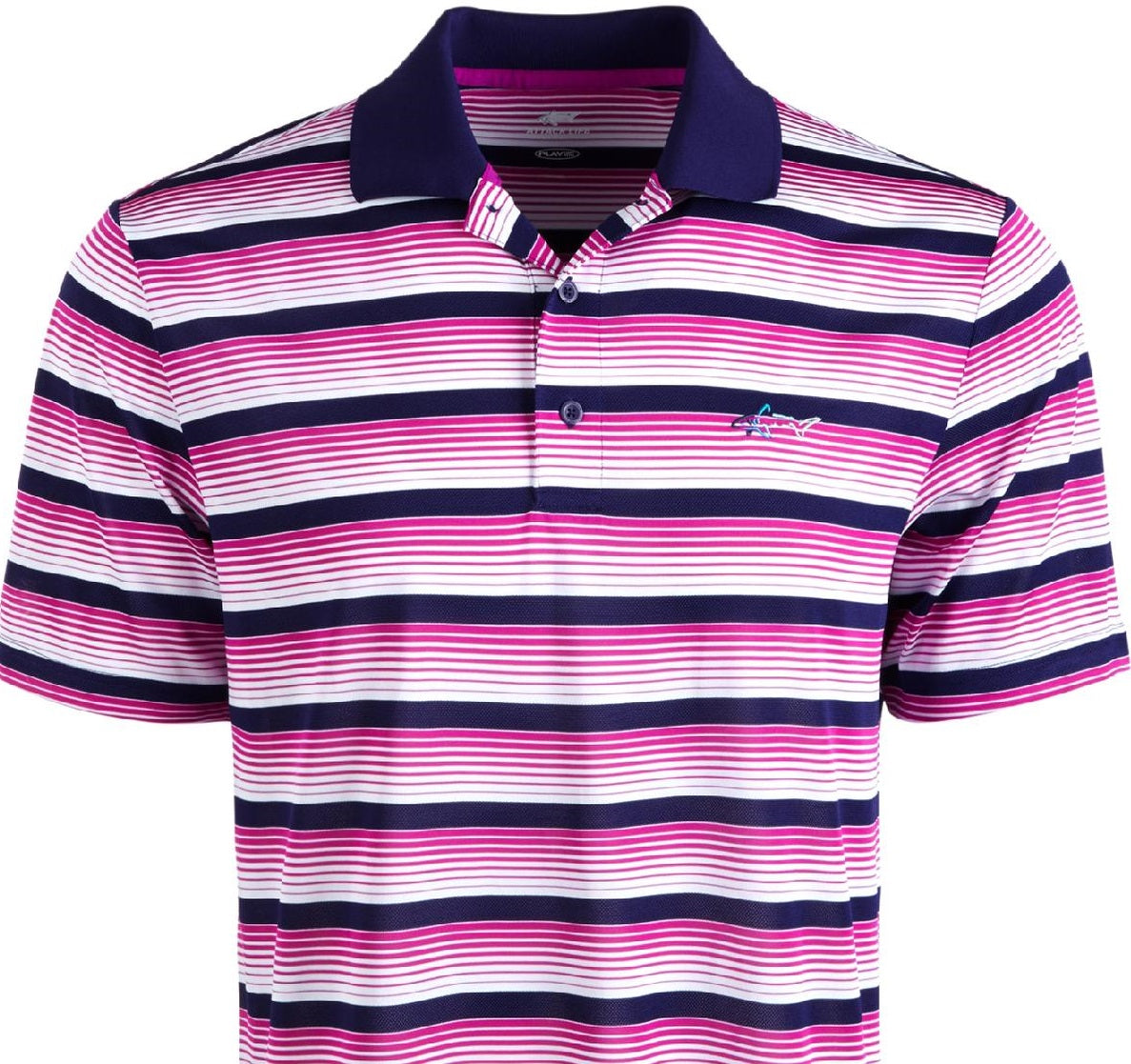 Attack Life By Greg Norman Men's Roadmap Striped Polo Casual Shirt Purple Size S