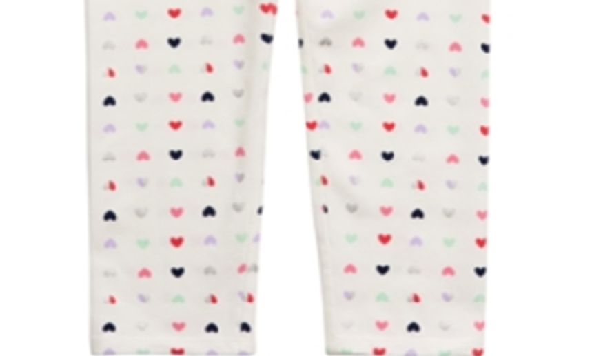First Impressions Toddler Girl's Heart Print Leggings White Size 3 T