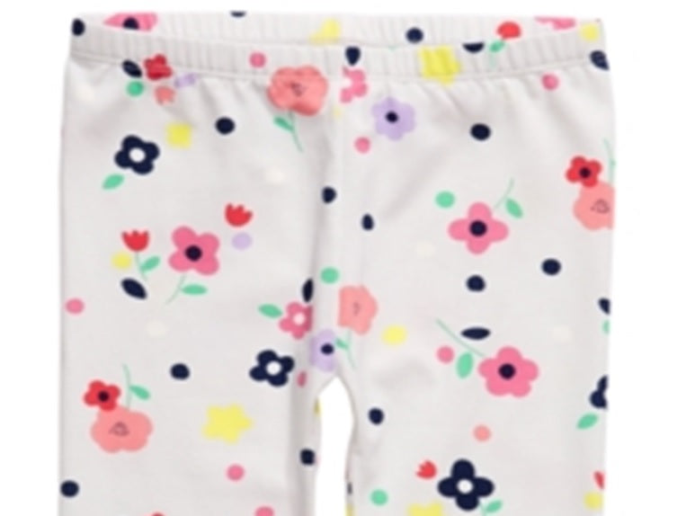 First Impressions Baby Girl's Stretch Leggings White  Size 6-9 M