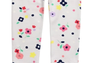 First Impressions Baby Girl's Stretch Leggings White  Size 6-9 M