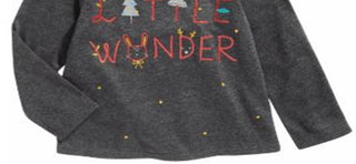 First Impressions Toddler Girl's Little Wonder Print T-Shirt Gray Size 3T