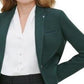 Tommy Hilfiger Women's French Terry 1 Button Blazer Green Size 10