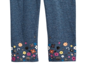 First Impressions Toddler Girl's Floral Border Leggings Blue Size 4 T