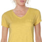 Style & Co Women's Pocket V Neck T-Shirt Yellow Size Petite X-Large