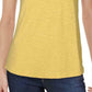Style & Co Women's Pocket V Neck T-Shirt Yellow Size Petite X-Large