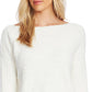 Vince Camuto Women's Long Sleeve Boat Neck Teddy Yarn Sweater Brown Size L