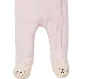 Little Me Baby Girl's Sweet Bear Footed Coverall Pink Size 9 M