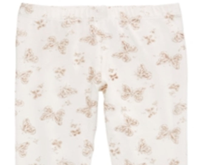 Epic Threads Toddler Girl's Glitter Butterflies Leggings White Size 4T/4