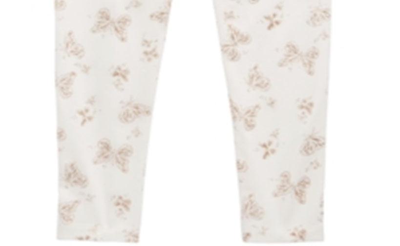 Epic Threads Toddler Girl's Glitter Butterflies Leggings White Size 4T/4
