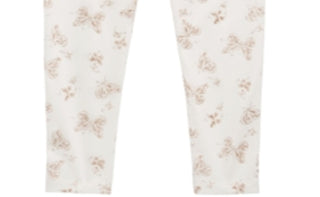 Epic Threads Toddler Girl's Glitter Butterflies Leggings White Size 4T/4