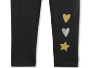 CartersToddler Girl's Hearts and Star Foiled Leggings Gray Size 3T