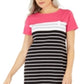 Karen Scott Women's Sport Stripe Dress  Pink Size XS
