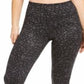 Ideology Women's Tonal Print Leggings Black Size M