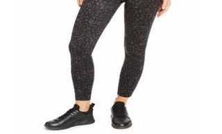 Ideology Women's Tonal Print Leggings Black Size M