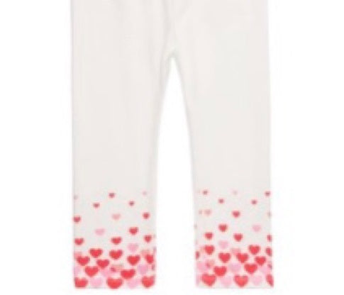 First Impressions Infant Girl's Heart Print Leggings White Size 6-9 M