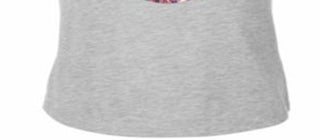 Ideology Little Girl's Keyhole Back T-Shirt  Gray Size 5