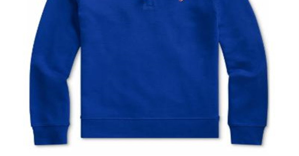 Polo Ralph Lauren Boy's Pullover Sweaters Half Zip Blue Size L (14-16)