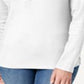 Karen Scott Women's Cotton Henley Top White Size M