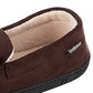 Isotoner Men's Microsuede Moccasin Slipper Brown Size -9.5-10.5