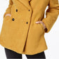 Collection B Juniors' Double-Breasted Faux-Fur Teddy Coat Yellow Size XL