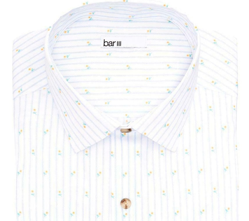 Bar III Men's Slim Fit Button Front Dress Shirt Black One Size