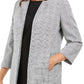 Le Suit Women's Suit Tweed Topper Dress Black Size 8