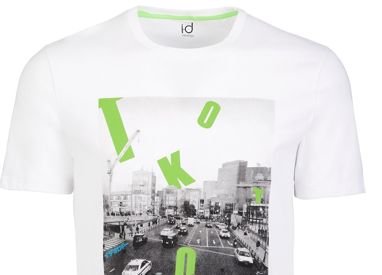Ideology Men's City Street Graphic T-Shirt White Size XX-Large