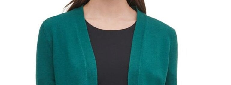 Tommy Hilfiger Women's Button Sleeve Cardigan Green Size X-Large