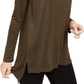 Eileen Fisher Women's High Low Tunic Top Green Size L