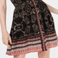 American Rag Junior's Printed Button Front Sun Dress Black Size Small