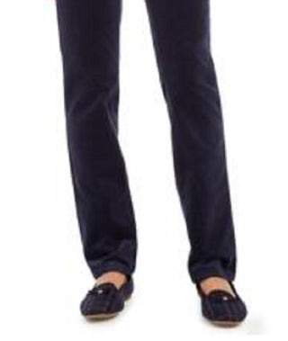 Charter Club Women's Lexington Corduroy Tummy Control Pants Blue Size 10