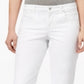 Style & Co Women's Curvy Cuffed Capri Jeans White Size 4