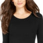 Style & Co Women's Ribbed Sweater Dress Black Size PP