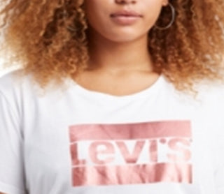 Levi's Women's Trendy Plus Perfect T-Shirt White Size 2X