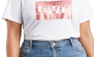 Levi's Women's Trendy Plus Perfect T-Shirt White Size 2X