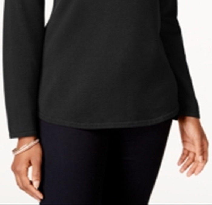 Karen Scott Women's Cotton Sweater Black Size Small