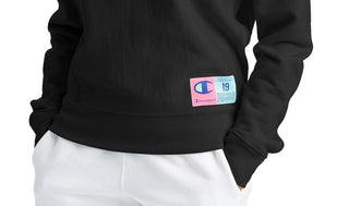 Champion Women's Fitness Activewear Sweatshirt Black Size X-Small