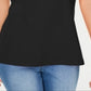 Karen Scott Women's Embroidered Cotton T-Shirt Black Size M