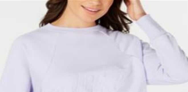 Nike Women's Get Fit Lux Crew Top Purple Size Medium