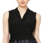 SL Fashions Women's Zippered Ombre Sleeveless V Neck Below the Knee Fit Flare Cocktail Dress Black Size 12