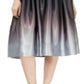 SL Fashions Women's Zippered Ombre Sleeveless V Neck Below the Knee Fit Flare Cocktail Dress Black Size 12